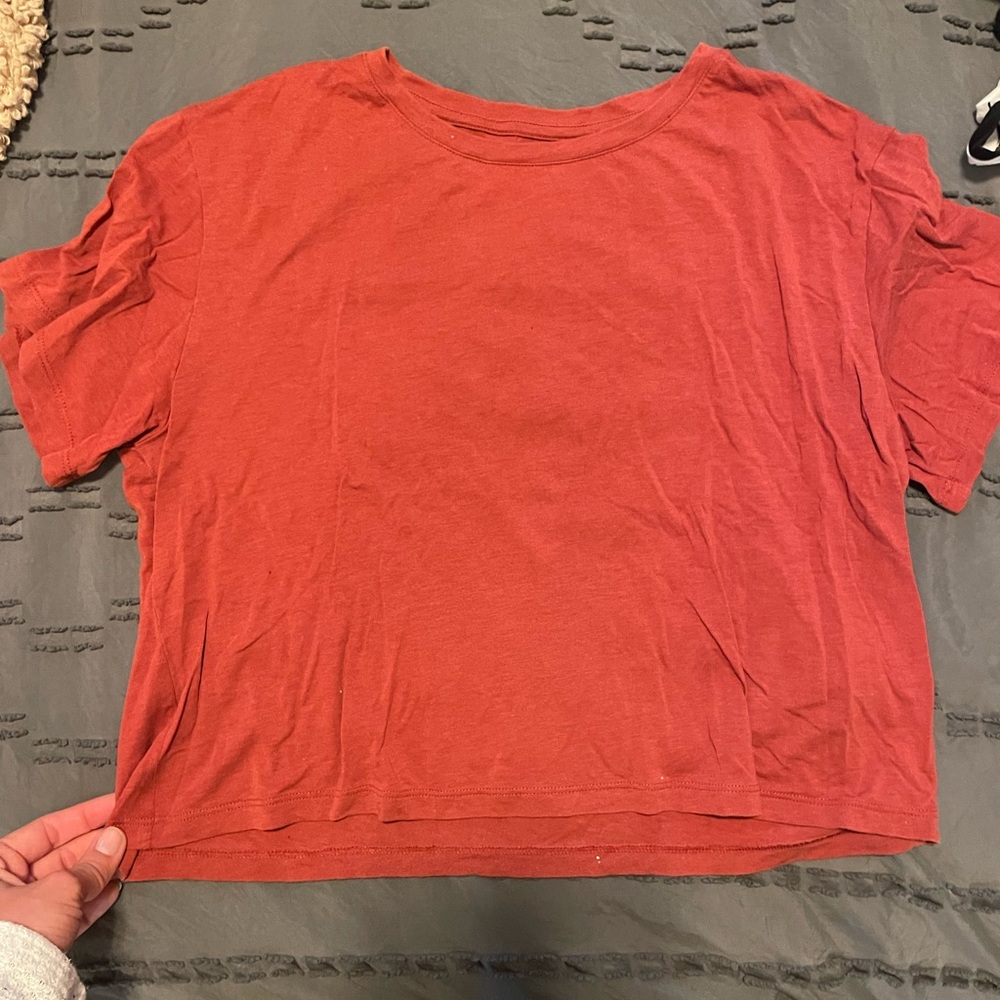 Cupro crop tee
